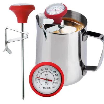Mechanical Stainless Steel Dial Pocket Thermometer for Tea Milk Coffee Water Temperature With Clip Thermometer