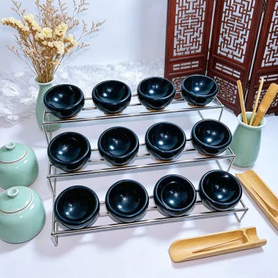Wholesale Healing Crystal Crafts Polished Natural Black Obsidian Bowl for Home Decoration Gifts