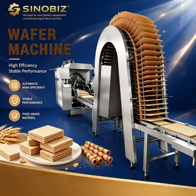 Wafer Stick Roll Making Machine Automatic Egg Roll Production Line 1-2t/h CE 380V