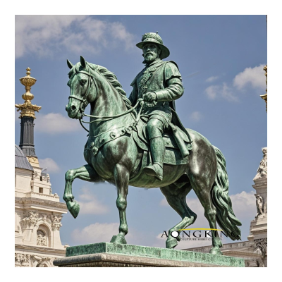 Classical Style Bronze Human Figure Sculptures for Outdoor Decoration and Commemoration