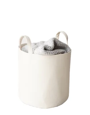 High quality 100% cotton canvas dirty clothes laundry storage basket