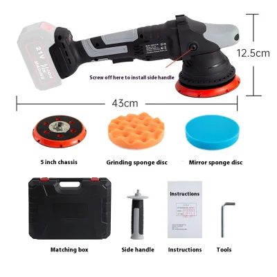 New Wireless Lithium-Ion Polisher Grinder Rechargeable 21V Multi-Functional Car Paint Scratch Repair Metal Surfaces Furniture
