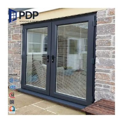 PDP Florida Hurricane Proof Impact Waterproof Soundproof Double Leaf Door Design