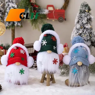 Xmas Scandinavian Christmas Dwarf Figurine Plush Swedish Tomte Gnome Table Decor Christmas Tabletop Christmas Gnomes Decorations