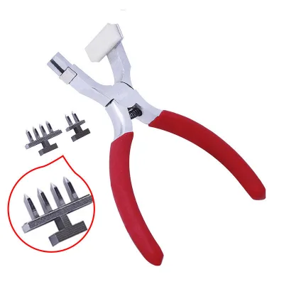 Interchangeable Head Diamond Cutting Pliers 2+4mm Diamond Cutting Leather Punch Tool