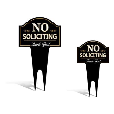 Custom Aluminum Composite Yard Signs with Stakes, CNC Cut and UV Printing