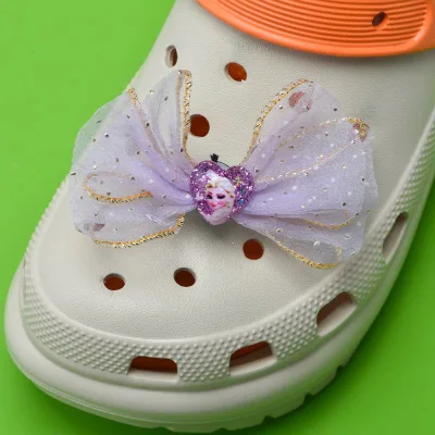 Fabric Bow Knot Wholesale Shoe Decoration Clogs Shoe Charms