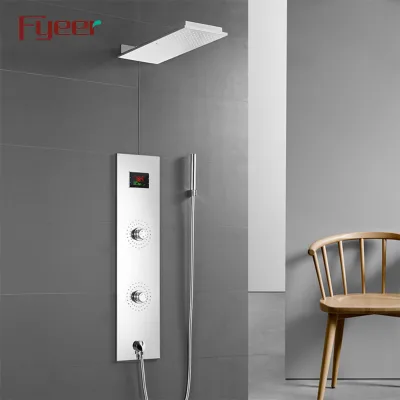 Fyeer Concealed Shower Panel With LED Temperature Digital Display