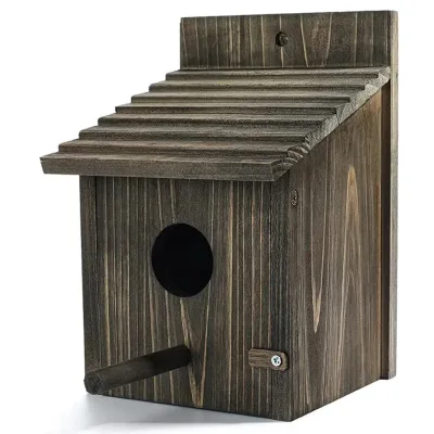 Natural Wooden Customized Bird House Garden Country Hanging Bird Nest