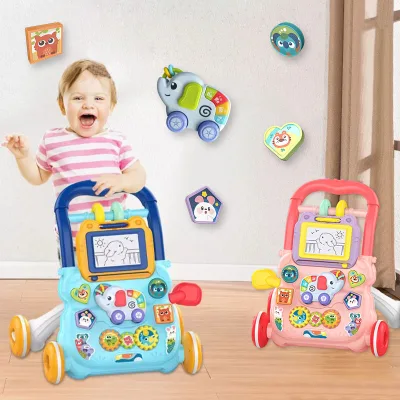 Baby & Toddler Learning Toy Baby Walker Anti-o-legs Multi-functional Anti-rollover Huanger Baby Walker with Locking Wheel