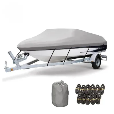 Factory Customized Waterproof 600D Boat Cover Suitable for Fishing Boats Dustproof Waterproof Boat Cover