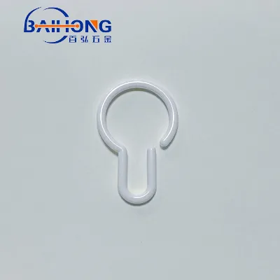 China Good Shower Curtain rings Simple And Compact Acrylic Shower Curtain Ring Hanger PP curtain hook