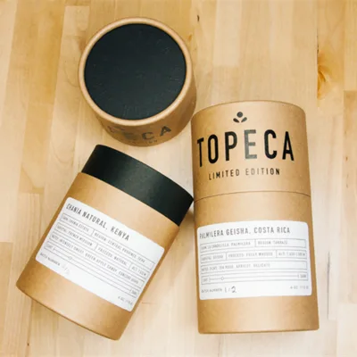 Food Paper Tube Packaging Custom logo Printing 100%biodegradable Rigid Kraft Cardboard Premium Luxury Food Grade