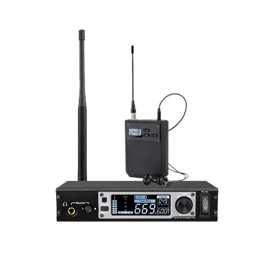 Wireless Mic in Ear Monitor System UHF Stereo Microphone IEM System Stage Monitoring Single Dual Channel