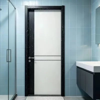 Two-tone Composite Wood Door 35mm 40mm 45mm Thickness Waterproof Bathroom Door