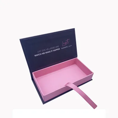 Cosmetics Eco Friendly Cardboard Packing Color Box Eyelash Boxes Custom Logo Luxury Box Packaging