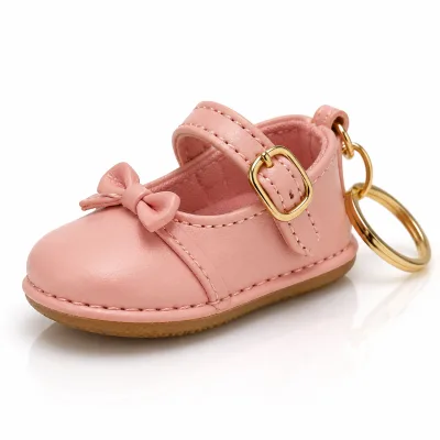 Handmade Mini Mary Jane Doll Shoe Keychain PU Leather Key Ring Gift Custom OEM ODM 4 Colors