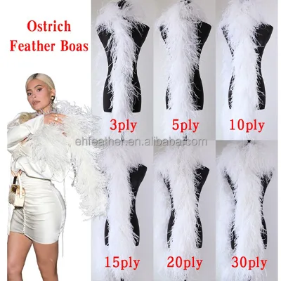 High Quality Large Ostrich Feathers Boa 2-Color Gradient Dyed for Carnival Costumes Design Factory Wholesale