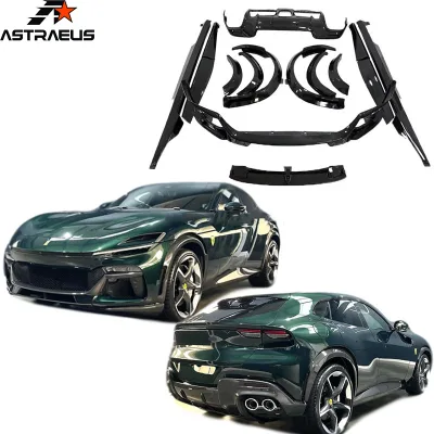 OEM Style Car Front Lip Splitter Side Skirts Rear Bumper Diffuser Wheel Brow bar Carbon Kit for Ferarri Purosangue Body Kit