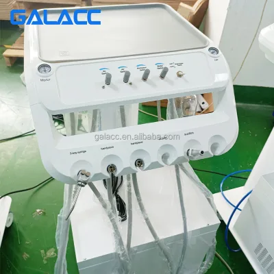 Mobile Dental Cart Portable Dental Unit Dental Clinic Use Dental Unit With Air Compressor Wheels Dental Equipments