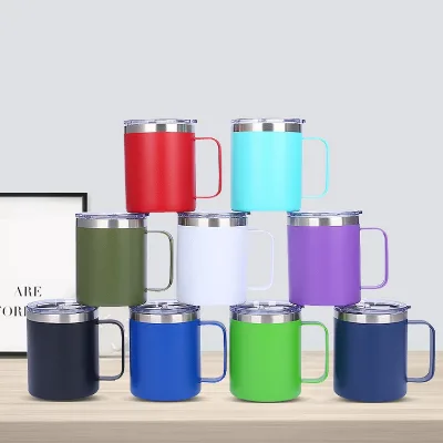2023 watersy Best Selling Products 12oz Double Wall Stainless Steel Vacuum Insulated Tumbler Coffee Mug Cups with Handle Lids