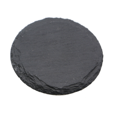 Round Shape Black Slate Coasters for Drink coaster