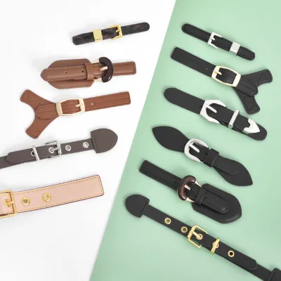 Custom Coat Trench Coat Imitation Leather Buckle Sweater Hook Button Accessories Leather Loop Buckle Metal Leather Buckle