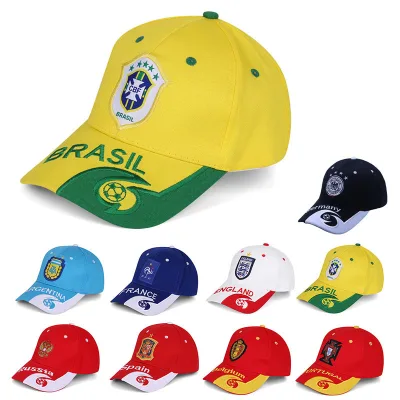 Custom Football Fans Embroidered Party Hat Cheering Soccer Sports Hat Peaked Gorras Baseball Net Cap