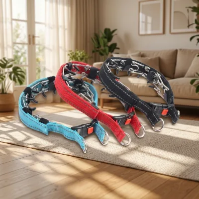 Wholesale Custom Quick Release Escape Proof Dog Training Collar Adjustable Nylon Reflective Safety Buckle for All Breeds
