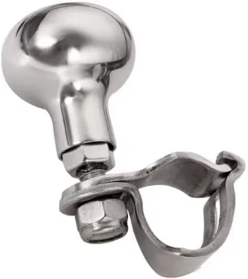 Stainless Steel Steering Wheel Spinner Handle Power Knob Heavy Duty Boat Car Truck With Nylon