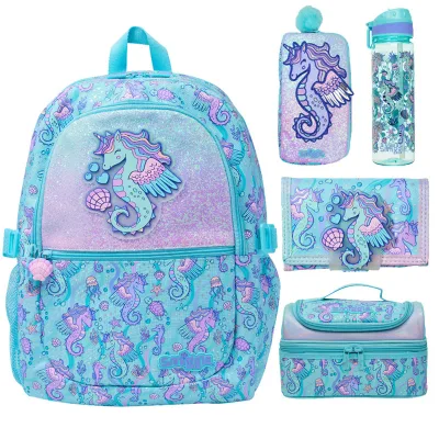 China-made Smuggled Childrens Large-capacity Cartoon-style Seahorse Series School Backpack for Primary Middle School Outdoor Use