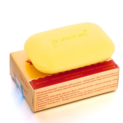 Sulfur Soap Skin Conditions Bath Deep Cleanse Remove Acne Relieve Itching Laundry Skin Solid Sulfur Soap