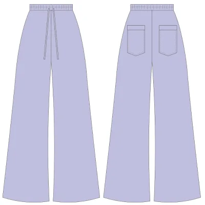 Women's Plus Size Plaid Pants Autumn Casual Mid Waist Drawstring Flat Baggy Trousers Loose Fit Digital Printing Plain Dyed