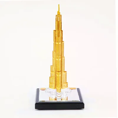 Luxury Personal Custom Table Decoration Crystal Crafts Model Building 3D Model Creative Souvenirs Custom Crystal Model Souvenir
