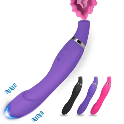 2-in-1 Dual Motor Av Vibrator with Massage & Suction Features