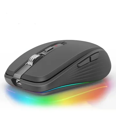 2.4G Dual-Modes Rechargeable Mouse 2400DPI RGB Mouse Wired & Wireless Gaming Mouse for PC