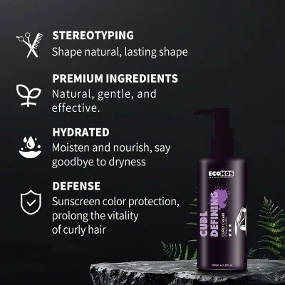 Natural Hair Curly Cream Custom Fragrance Hydrating Repair Ecokos Curly Cream for Curly Hair