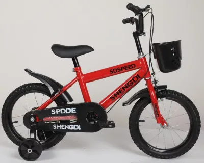 Wholesale in Stock Cheap Folding Kids Bike 12 Inch Steel Frame Ordinary Pedal Training Wheels Velo Enfant for 3-5 & 5-8 Year Old