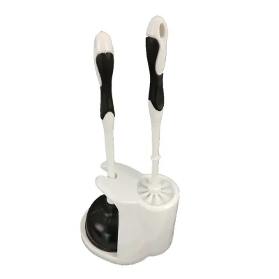 Factory Sale Bathroom Rubber Plunger and Toilet Brush Set