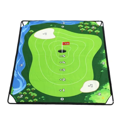 Wholesale Golf Chipping Mat with Sticky Balls, Indoor Outdoor Golf Practice Training Game Set 1.8 x 1.8m