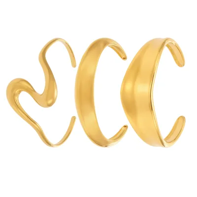 Fashion Geometric Open Stainless Steel Bangle