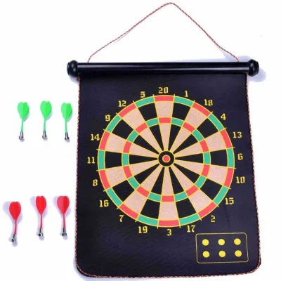 High Quality Professional 15 Inch Magnetic Dartboard With 6 PCS Dart Double Side
