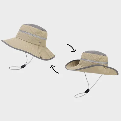 Cheap Fishing Camping Cycling Mens Anti Sun Summer Bucket Hat With Custom logo