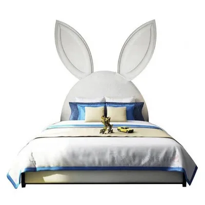 Wholesale Teenage Bedroom Furniture Children Cartoon Beds Single Double Fabric Princess Bed