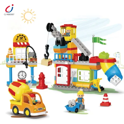 Chengji Building Toys City Engineering Cartoon Assembly Simulated Scene Cognition Educational Toy Building Blocks stem Oem