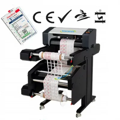 Automatic Waste Removal Continuous Feed Multi Functional Commercial Adhesive Sticker Vinyl Film Roll to Roll Label Cutter
