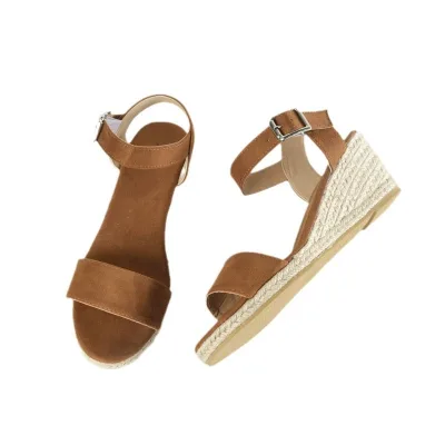 Best-selling Products 2025 Casual Summer Women's Fashion Sandals High Heels Platform Platform Printed Insole Flat Shoes