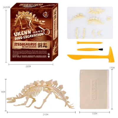 Wholesale Dino Skeleton Kit Plastic Dinosaur Excavation Kit DIY Items for Kids Dig Toys Educational Toys