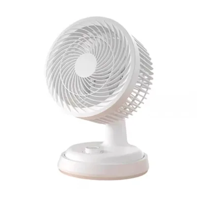 Desktop Air Circulation Fan Quiet Timer 3-Speed Automatic Rotation Adjustable Airflow Plastic Electric Cooling Fan