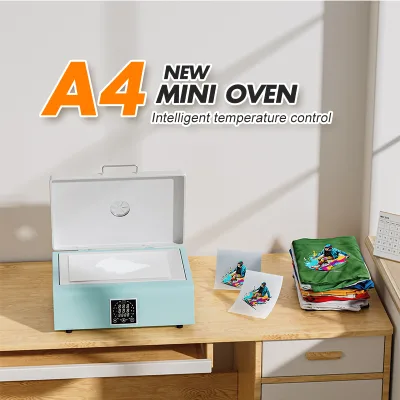A4 DTF Curing Oven Direct to Film Printing Mini Hot Melt Powder Curing Dryer with Temperature Timer for DIY T-shirt Printer